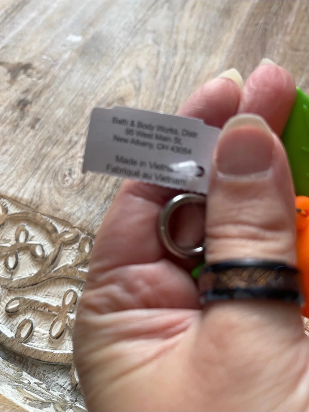 Cute Orange Carrot Bunny Keychain with Green Leaves Pocketbac Holder